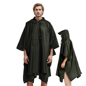 Unisex Hooded Rain Poncho With Pocket For Adult 3-in-1 Waterproof Poncho Raincoat With Hood Sleeve Brim Lightweight Portable Rain Poncho For Hiking Ca