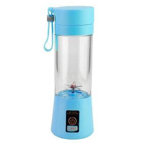 Portable Juicer Blender USB Rechargeable Juicer Cup Fruit Baby Food Mixing Machine w/ 6 Blades Powerful Motor