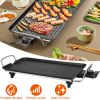 1400W Electric Barbecue Grill Hot Plate Cooking BBQ Griddle Non-Stick Table Top Grill Griddle for Indoor Outdoor Camping Picnic