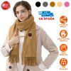 Electric Heated Winter Scarf USB Heating Neck Wrap Unisex Heated Neck Shawl Soft Warm Scarves 3 Heating Modes for Outdoor Cycling Skiing Skating