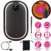 Rechargeable Hand Warmer Electric Hand Heater Portable Reusable Pocket Warmer Power Bank with Digital Display Sunset Light 3 Levels Double-sided Heati