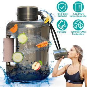 1.5L Large Capacity Portable Hydrogen Water Bottle 6 Min Quick Electrolysis Rechargeable Hydrogen Water Generator For Home Travel Office Gym Workout E