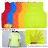 5Pcs Mesh Scrimmage Vests Soccer Basketball Team Training Pinnies Jerseys Shirt Adult Plus Size