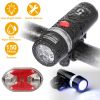 8000LM Bike Front Light Waterproof LED Bicycle Headlamp Cycling Rear Safety Flashlight Set