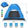 4 Persons Camping Waterproof Tent Pop Up Tent Instant Setup Tent w/2 Mosquito Net Doors Carrying Bag Folding 4 Seasons for Hiking Climbing Adventure F