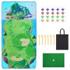 Casual Golf Game Set Indoor Outdoor Golf Pratice Mat Chipping Green Golf Yard Games for Kids Adults with 20 Sticky Golf Balls Storage Bag