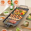 1500W Electric Barbecue Grill Hot Plate Cooking BBQ Griddle Non-Stick Table Top Grill Griddle for Indoor Outdoor Camping Picnic