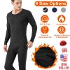 Men Thermal Underwear Set Long Johns Pants Long Sleeve Soft Underwear Kit Top Bottom Winter Sports Suits