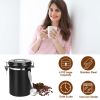 61OZ Stainless Steel Coffee Container With Scoop Date Month Tracker Airtight Coffee Canister For Coffee Beans Grounds Tea Sugar Nut Candy Flour