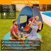 56Pcs Kids Camping Toy Set With Playtent Pretend Oil Lamp Telescope Bonfire Compass Role Play Camping Set For Over 3 Years Old Boy Girl Toddlers Campi