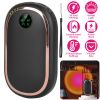 Rechargeable Hand Warmer Electric Hand Heater Portable Reusable Pocket Warmer Power Bank with Digital Display Sunset Light 3 Levels Double-sided Heati