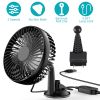 Car Cooling Fan Portable Rotatable USB Vehicle Fan Backseat Clip Fan Dashboard Window Suction Fan for SUV RV Pickup with 3 Speeds