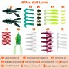 383Pcs Fishing Lures Tackle Box Bass Fishing Animated Lure Crankbaits Spinnerbaits Soft Plastic Worm Saltwater Freshwater Fishing Kit