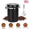 61OZ Stainless Steel Coffee Container With Scoop Date Month Tracker Airtight Coffee Canister For Coffee Beans Grounds Tea Sugar Nut Candy Flour