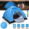 4 Persons Camping Waterproof Tent Pop Up Tent Instant Setup Tent w/2 Mosquito Net Doors Carrying Bag Folding 4 Seasons for Hiking Climbing Adventure F