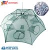 Fishing Trap Net Portable Folded Fishing Bait Trap Shrimp Minnow Crab Bait Net 6 Sides 6 Holes Crayfish Cast Mesh Trap Automatic