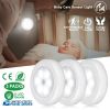 3Pcs Motion Sensor Light Closet Lights Magnetic Stick-on Cordless Night LED Lamp Battery-Powered for Stair Hallway Cabinet Camping