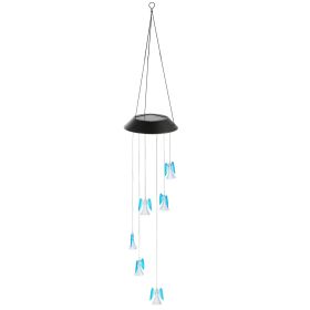 Solar Powered Angel Lights Wind Chimes LED Color Changing Hanging Wind Lamp Water Resistant Decorative Night Lamp For Lawn Yard Balcony Porch