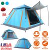 4-5 Person Camping Tent Outdoor Foldable Waterproof Tent with 2 Mosquito Nets Windows Carrying Bag for Hiking Climbing Adventure Fishing