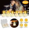 6Pack Rechargeable Tea Lights With Charging Base Flameless Flickering LED Candles with Timer Remote Control for Halloween Christmas Wedding Party