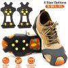 Ice Snow Grips Anti Slip Over Shoe Spikes Boot Traction Cleat Portable Ice Grippers Footwear w/ 10 Steel Studs