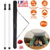 2Pcs Telescoping Tarp Poles Portable Aluminum Awning Poles 3-7.5ft Adjustable Telescopic Tarp Tent Rods