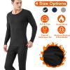 Men Thermal Underwear Set Long Johns Pants Long Sleeve Soft Underwear Kit Top Bottom Winter Sports Suits