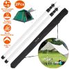 2Pcs Telescoping Tarp Poles Portable Aluminum Awning Poles 3-7.5ft Adjustable Telescopic Tarp Tent Rods