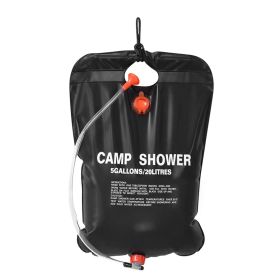 Portable Solar Heated Shower Bag Camping Shower Bath Water Bag 5 Gallons w/ On-Off Switchable Shower Head