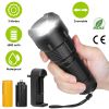 LED Rechargeable Flashlight Zoomable Aluminum Alloy Flashlight Torch w/High Low Strobe Night Light For Night Walking Adventure Searching