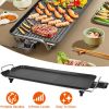 1500W Electric Barbecue Grill Hot Plate Cooking BBQ Griddle Non-Stick Table Top Grill Griddle for Indoor Outdoor Camping Picnic