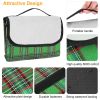 60" x 78" Waterproof Picnic Blanket Handy Mat with Strap Foldable Camping Rug for Camping Hiking Grass Travelling