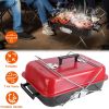 Portable Charcoal Grill Outdoor Tabletop Grill Small Barbecue Smoker Folding BBQ Grill with Lid for Backyard Camping Picnics Beach