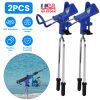 2Pcs Fishing Rod Holders For Bank Fishing 360° Omni-Directional Stainless Steel Detachable Fishing Pole Holders for Ground Beach Sand Stand Summer Fis