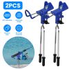 2Pcs Fishing Rod Holders For Bank Fishing 360° Omni-Directional Stainless Steel Detachable Fishing Pole Holders for Ground Beach Sand Stand Summer Fis