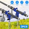 2Pcs Fishing Rod Holders For Bank Fishing 360° Omni-Directional Stainless Steel Detachable Fishing Pole Holders for Ground Beach Sand Stand Summer Fis