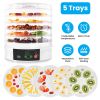 5 Layer Clear Food Dehydrator Electric Digital Food Drying Machine with Adjustable Thermostat Timer for Fruits Vegetables Meats Nuts And More