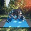 108x96.46in Sand Proof Picnic Blanket Water Resistant Foldable Camping Beach Mat w/ 4 Anchors 1 Carry Bag For 4-6 People