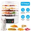 5 Layer Clear Food Dehydrator Electric Digital Food Drying Machine with Adjustable Thermostat Timer for Fruits Vegetables Meats Nuts And More