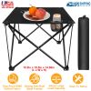 Foldable Camping Table Portable Picnic Table Lightweight Travel Desk with Cup Holder Carrying Bag