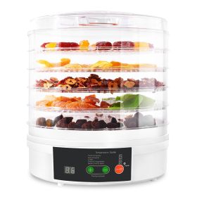 5 Layer Clear Food Dehydrator Electric Digital Food Drying Machine with Adjustable Thermostat Timer for Fruits Vegetables Meats Nuts And More