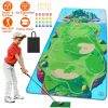 Casual Golf Game Set Indoor Outdoor Golf Pratice Mat Chipping Green Golf Yard Games for Kids Adults with 20 Sticky Golf Balls Storage Bag