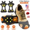 Ice Snow Grips Anti Slip Over Shoe Spikes Boot Traction Cleat Portable Ice Grippers Footwear w/ 10 Steel Studs