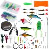 383Pcs Fishing Lures Tackle Box Bass Fishing Animated Lure Crankbaits Spinnerbaits Soft Plastic Worm Saltwater Freshwater Fishing Kit