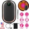 Rechargeable Hand Warmer Electric Hand Heater Portable Reusable Pocket Warmer Power Bank with Digital Display Sunset Light 3 Levels Double-sided Heati