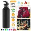 Sports Water Bottle Stainless Steel Vacuum-Insulated Drinking Cup w/ Straws Outdoor Cycling Hiking