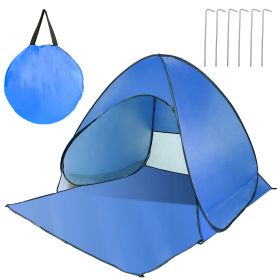 Pop Up Beach Tent Sun Shade Shelter Anti-UV Automatic Waterproof Tent Canopy for 2/3 Man w/ Net Window Storage Bag for Outdoor Beach Camping Fishing P