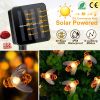 Solar String Bee Lights 30 Honeybees LED Fairy Solar Lights 8 Lighting Modes IP65 Waterproof Decorative Lamps w/ Stake Garden Lawn Flower Trees