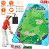 Casual Golf Game Set Indoor Outdoor Golf Pratice Mat Chipping Green Golf Yard Games for Kids Adults with 20 Sticky Golf Balls Storage Bag