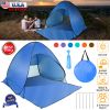 Pop Up Beach Tent Sun Shade Shelter Anti-UV Automatic Waterproof Tent Canopy for 2/3 Man w/ Net Window Storage Bag for Outdoor Beach Camping Fishing P